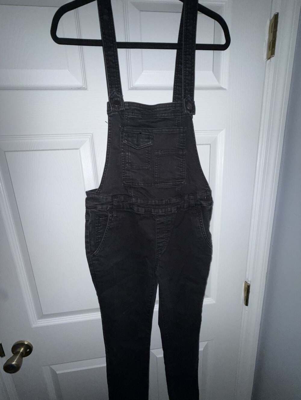 Free People We The Free Black Denim Overalls